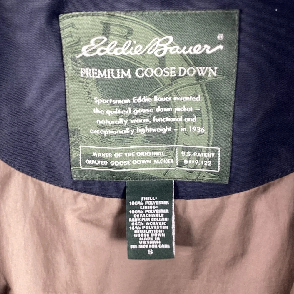 Eddie‎ Bauer Women’s Premium Goose Down Quilted Barn Jacket Black Size Small